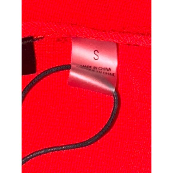 Tahari Red Short Sleeve Blouse With Studded Neckline & Sleeves S - Picture 5 of 11